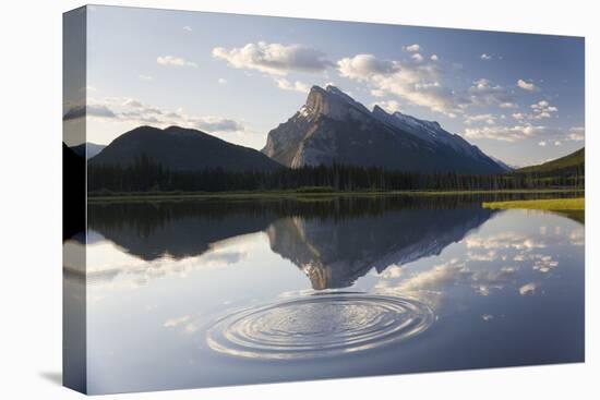 Canada, Mt Rundle, Vermillion Lake and Ripple-Peter Adams-Premier Image Canvas