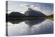 Canada, Mt Rundle, Vermillion Lake and Ripple-Peter Adams-Premier Image Canvas