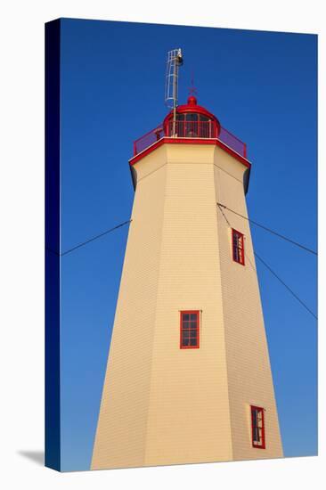 Canada, New Brunswick, Miscou Island. Miscou Lighthouse at sunset.-Walter Bibikow-Premier Image Canvas