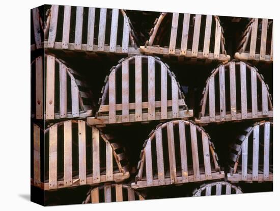 Canada, Newfoundland, Trout River, Tidy Stack of Wooden Lobster Traps-John Barger-Premier Image Canvas