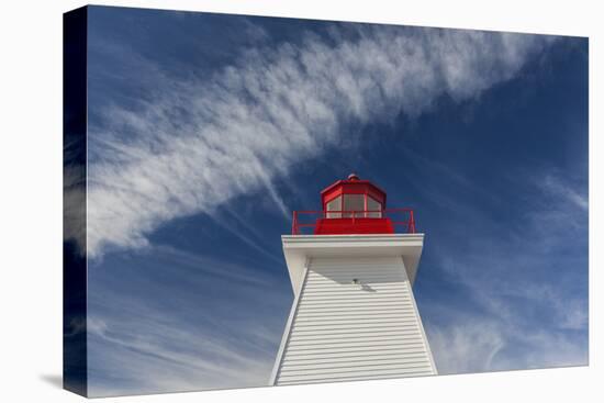 Canada, Nova Scotia, Cabot Trail. Cape Breton Highlands National Park, Neils Harbour Lighthouse.-Walter Bibikow-Premier Image Canvas