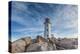 Canada, Nova Scotia, Peggy's Cove. Fishing village and Peggys Point Lighthouse.-Walter Bibikow-Premier Image Canvas