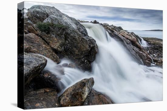 Canada, Nunavut, Territory, Hudson Bay, Blurred Image of Rushing River-Paul Souders-Premier Image Canvas