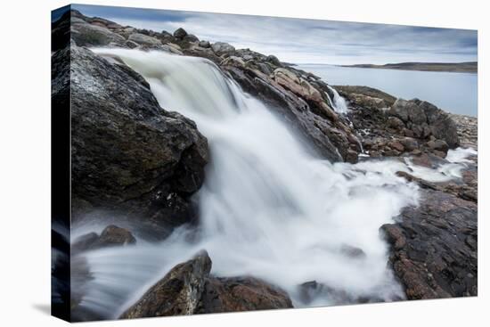 Canada, Nunavut, Territory, Hudson Bay, Blurred Image of Rushing River-Paul Souders-Premier Image Canvas