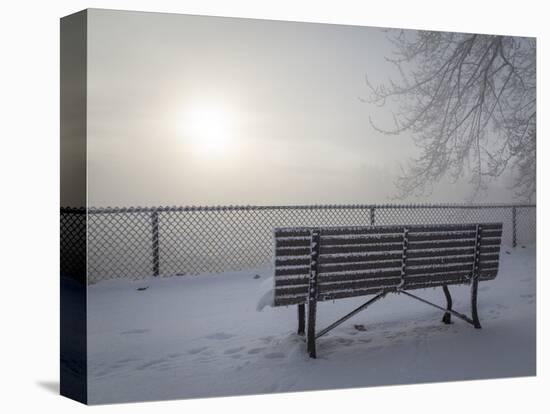 Canada, Ottawa, Ottawa River. Fog-Shrouded Winter Scene-Bill Young-Premier Image Canvas