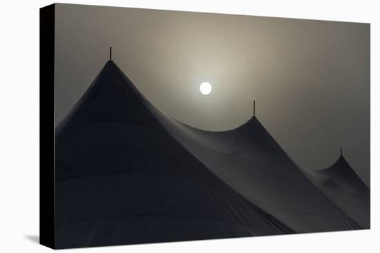 Canada, Ottawa. Top of Large Tent and Sun Muted by Fog-Bill Young-Premier Image Canvas