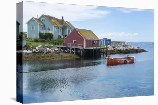 Canada, Peggy's Cove, Nova Scotia, Peaceful and Quiet Famous Harbor with Boats and Homes in Summer-Bill Bachmann-Premier Image Canvas