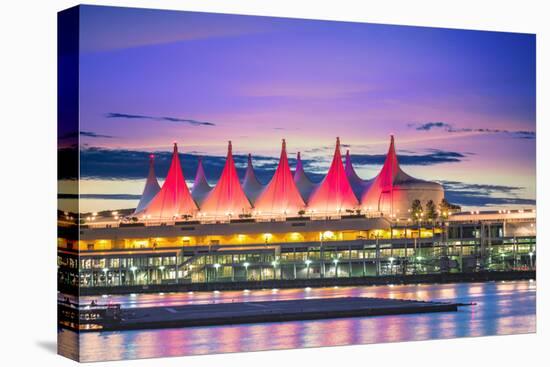 Canada Place at sunset on the Burrard Inlet waterfront of Vancouver, British Columbia, Canada, Nort-Toms Auzins-Premier Image Canvas