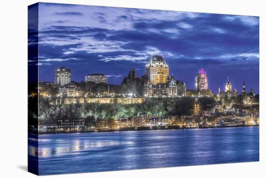 Canada, Quebec, Quebec City at Twilight-Rob Tilley-Premier Image Canvas