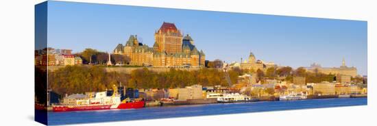 Canada, Quebec, Quebec City, Vieux Quebec or Old Quebec across Saint Lawrence River or Fleuve Saint-Alan Copson-Premier Image Canvas