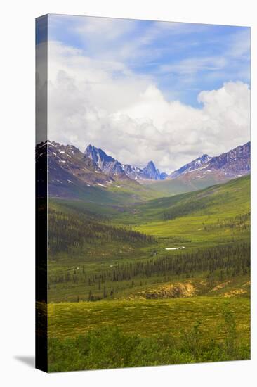 Canada, Yukon. Landscape of Tombstone Range and North Klondike River.-Jaynes Gallery-Premier Image Canvas