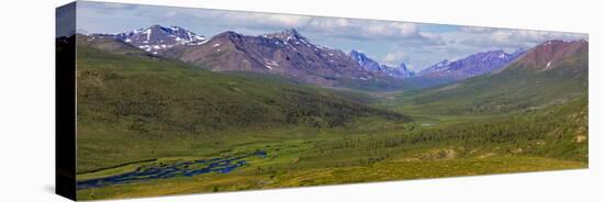 Canada, Yukon. Panorama of Tombstone Range and North Klondike River.-Jaynes Gallery-Premier Image Canvas