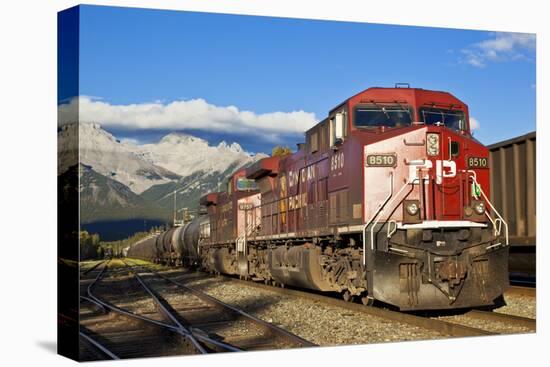 Canadian Pacific Freight Train Locomotive at Banff Station-Neale Clark-Premier Image Canvas