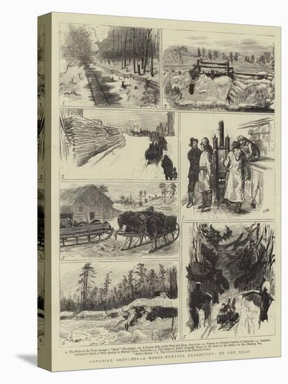Canadian Sketches, a Moose-Hunting Expedition, on the Road-Sydney Prior Hall-Premier Image Canvas