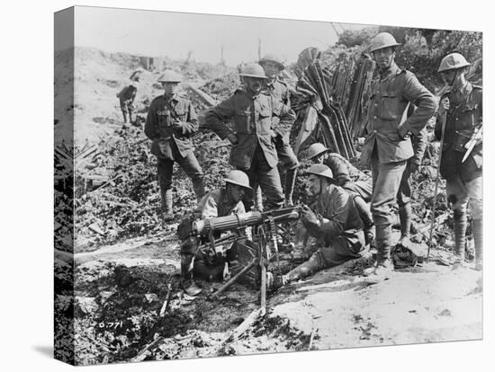 Canadian Soldiers Testing a Vickers Machine Gun-Robert Hunt-Premier Image Canvas
