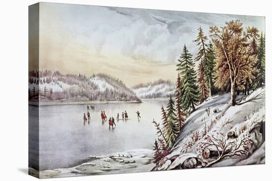 Canadian Winter Scene-Currier & Ives-Premier Image Canvas