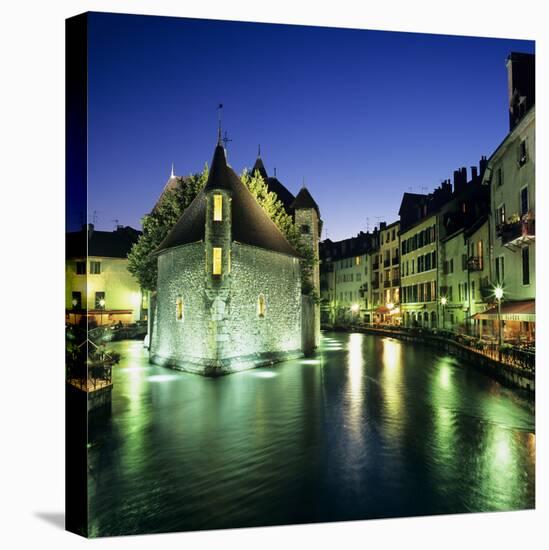 Canal and Palais De L`Ile at Dusk, Annecy, Lake Annecy, Rhone Alpes, France, Europe-Stuart Black-Premier Image Canvas