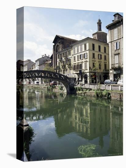 Canal at Porta Ticinese, Naviglio Grande, Milan, Lombardy, Italy-Sheila Terry-Premier Image Canvas