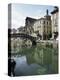 Canal at Porta Ticinese, Naviglio Grande, Milan, Lombardy, Italy-Sheila Terry-Premier Image Canvas