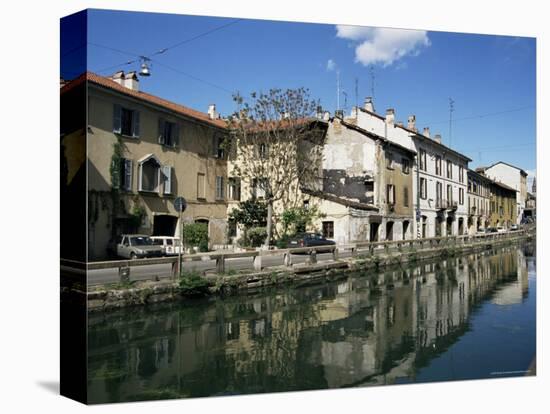 Canal at Porta Ticinese, Naviglio Grande, Milan, Lombardy, Italy-Sheila Terry-Premier Image Canvas