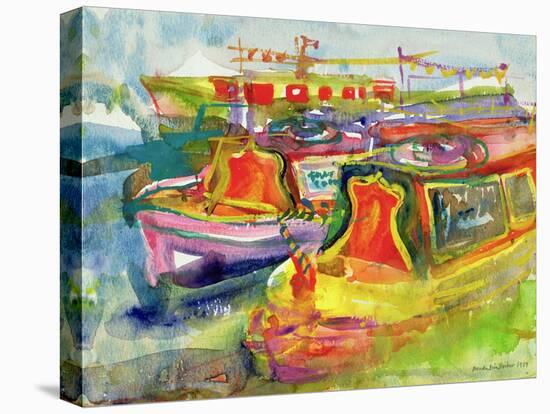 Canal Boats, 1989-Brenda Brin Booker-Premier Image Canvas