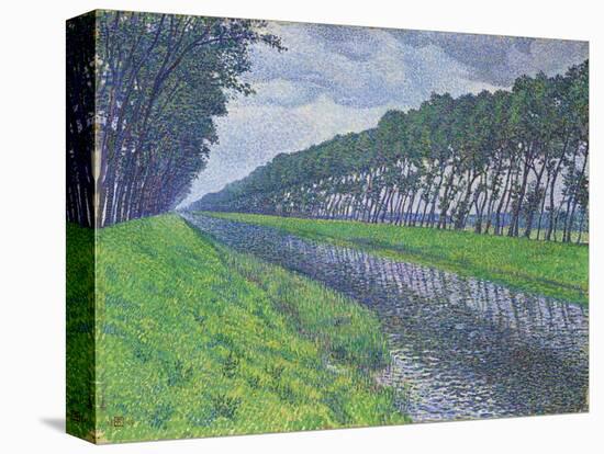 Canal in Flanders; Le Canal En Flandre Par Temps Triste, 1894-Theo van Rysselberghe-Premier Image Canvas