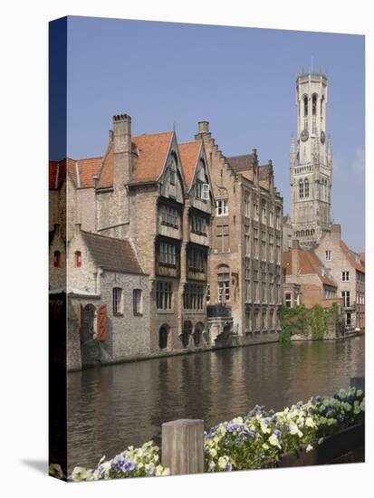 Canal of Traditional Flemish Gables and Belfry, Brugge, UNESCO World Heritage Site, Belgium-James Emmerson-Premier Image Canvas