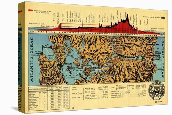 Canal Zone Isthmus Of Panama-Curt Teich & Company-Stretched Canvas