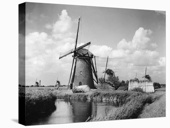 Canalside Windmills-null-Premier Image Canvas