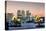 Canary Wharf with Thames Barrier, London, England, United Kingdom, Europe-Charles Bowman-Premier Image Canvas