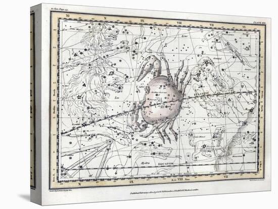 Cancer Constellation, Zodiac, 1822-Science Source-Premier Image Canvas