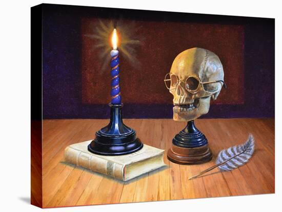 Candle and Skull, 2020 (Oil on Canvas)-Trevor Neal-Premier Image Canvas