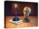 Candle and Skull, 2020 (Oil on Canvas)-Trevor Neal-Premier Image Canvas