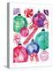 Candy Cane Ornaments-Sara Berrenson-Stretched Canvas