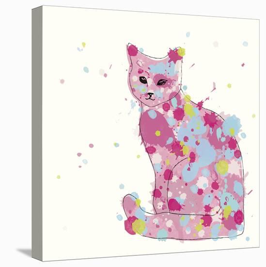 Candy Cat II-Clara Wells-Stretched Canvas