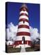 Candystripe Lighthouse, Elbow Cay, Bahamas, Caribbean-Greg Johnston-Premier Image Canvas