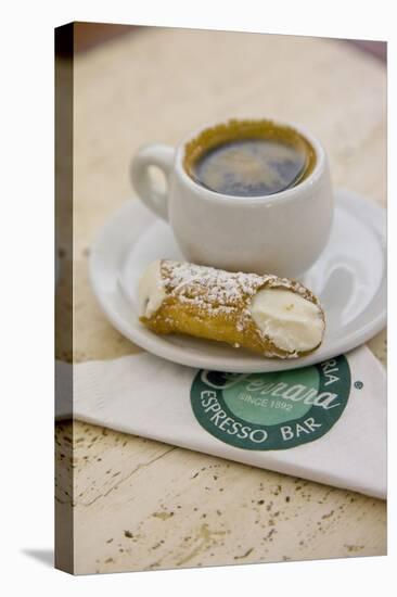 Cannoli and Espresso at Ferrara's Pasticceria Espresso Bar in Little Italy, New York-null-Premier Image Canvas