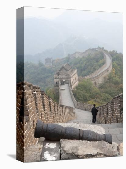 Cannon, Great Wall of China, UNESCO World Heritage Site, Mutianyu, China, Asia-Kimberly Walker-Premier Image Canvas