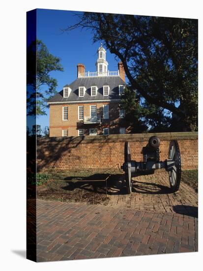 Cannon Outside Governor's Palace, Williamsburg, Virginia, USA-Walter Bibikow-Premier Image Canvas