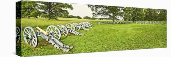 Cannons in a Park, Valley Forge National Historic Park, Philadelphia, Pennsylvania, USA-null-Stretched Canvas