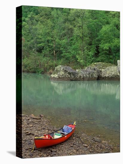 Canoe by the Big Piney River, Arkansas-Gayle Harper-Premier Image Canvas