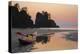 Canoe on a Beach at Sunset, Washington, USA-Gary Luhm-Premier Image Canvas