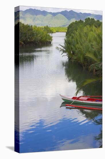 Canoe on the River, Bohol Island, Philippines-Keren Su-Premier Image Canvas