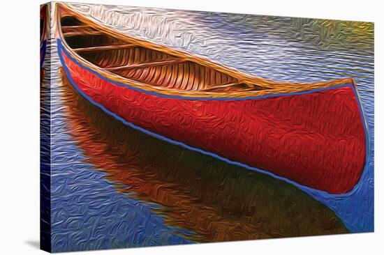 Canoe on Thomson Pond-null-Stretched Canvas