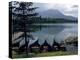 Canoes Turned Bottom Side Up on Shore of Unidentified Lake in Maine-Dmitri Kessel-Premier Image Canvas