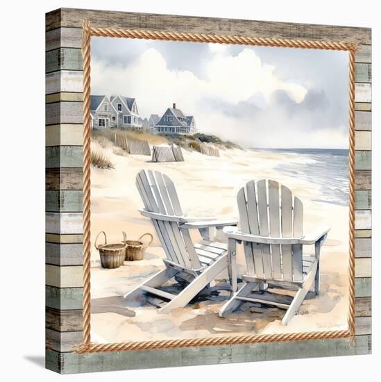Cape Cod Adirondack Chairs-Nicole DeCamp-Stretched Canvas