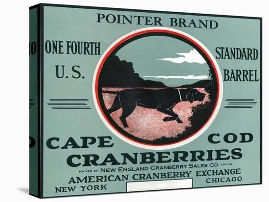 Cape Cod, Massachusetts - Pointer Brand Cranberry Label-Lantern Press-Stretched Canvas