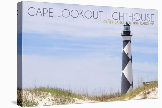 Cape Lookout Lighthouse - Outer Banks, North Carolina-Lantern Press-Stretched Canvas