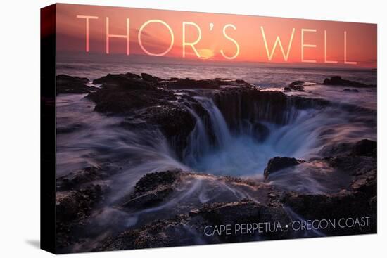 Cape Perpetua, Oregon Coast - Thors Well-Lantern Press-Stretched Canvas