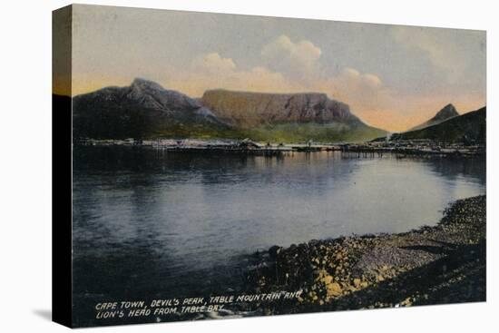 'Cape Town, Devil's Peak, Table Mountain and Lion's Head from Table Bay', c1900-Unknown-Premier Image Canvas